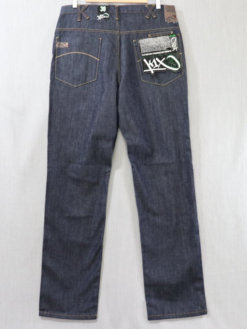 K1X Nation of Hoops Men’s Jeans *38 x 34 Dark Rinse Button Fly Streetwear NWT